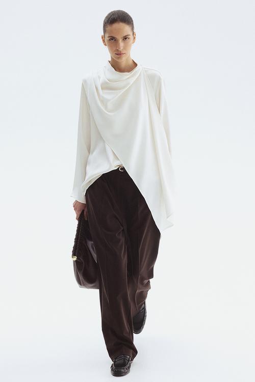 Tailored belted trousers - dark brown
