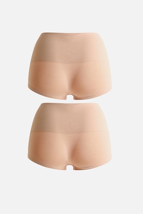 2-Pack medium shape shortie briefs - beige