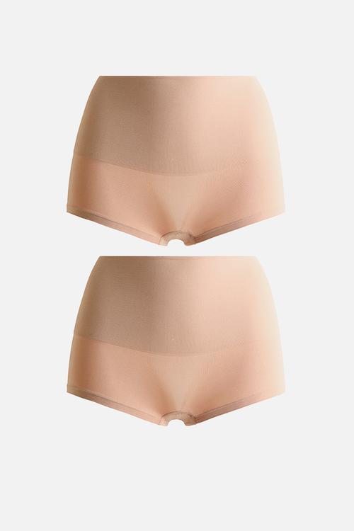 2-Pack medium shape shortie briefs - beige