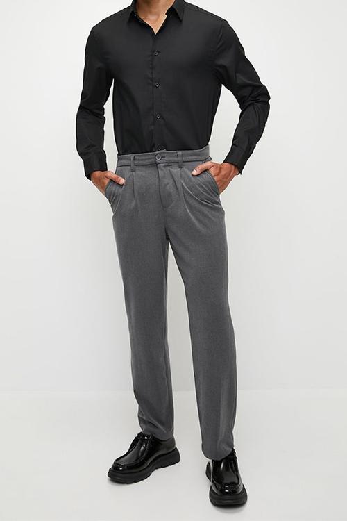 Regular fit easy-iron shirt - black