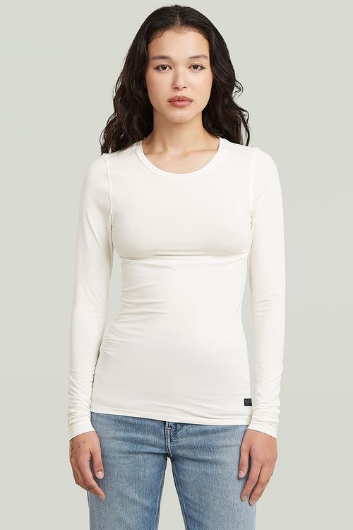 2nd skin r t long sleeve wmn - Milk