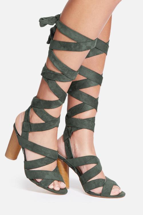 Strappy Block Heel