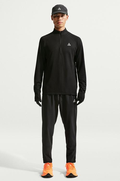 ACG Dri-FIT Mid-Layer 1/4-Zip Trail Running Top - Black/Smtwht