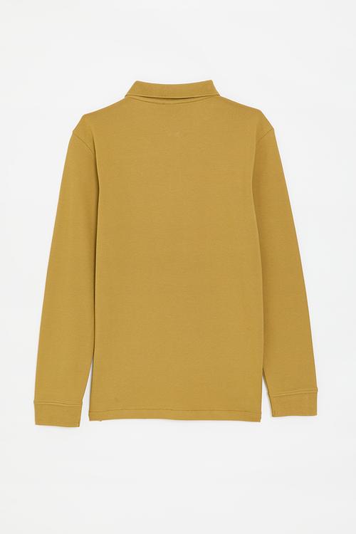 Boys robert long sleeve golfer - bronze 