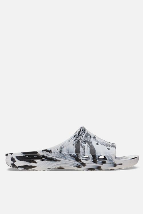 Men's Marbled Slide - Black/White