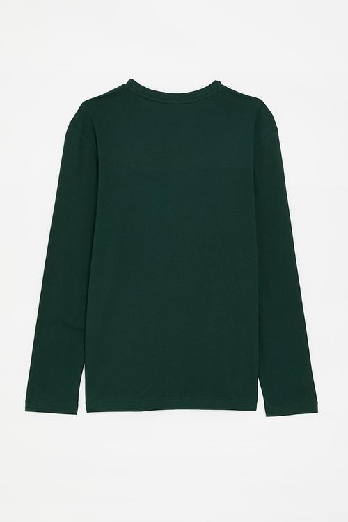 BOYS ASHTON LS TEE - FOREST GREEN