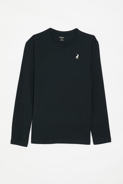 BOYS ASHTON LS TEE - NAVY