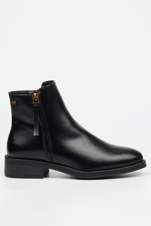 Deer 1 side zip ankle boot - black