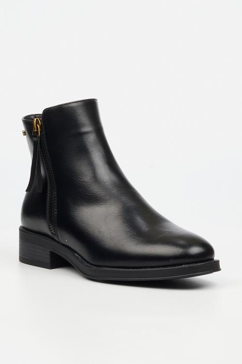 Deer 1 side zip ankle boot - black