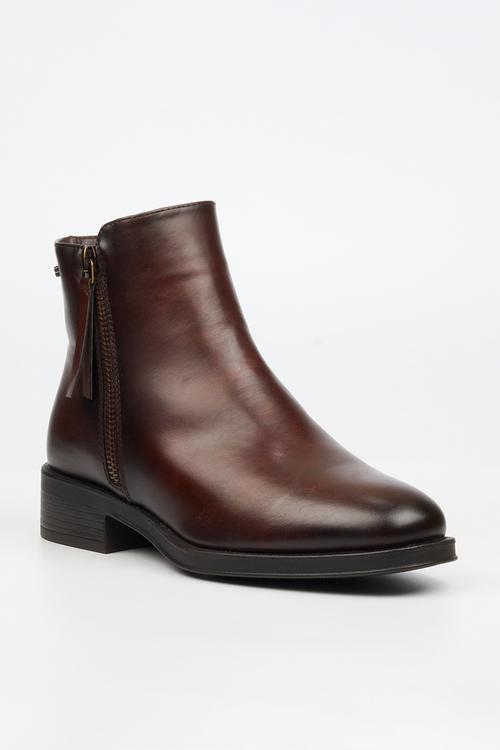 Deer 1 side zip ankle boot - chocolate