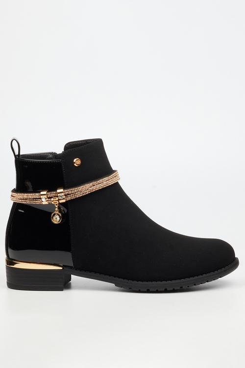 Hadar 20 diamante charm ankle boot - black
