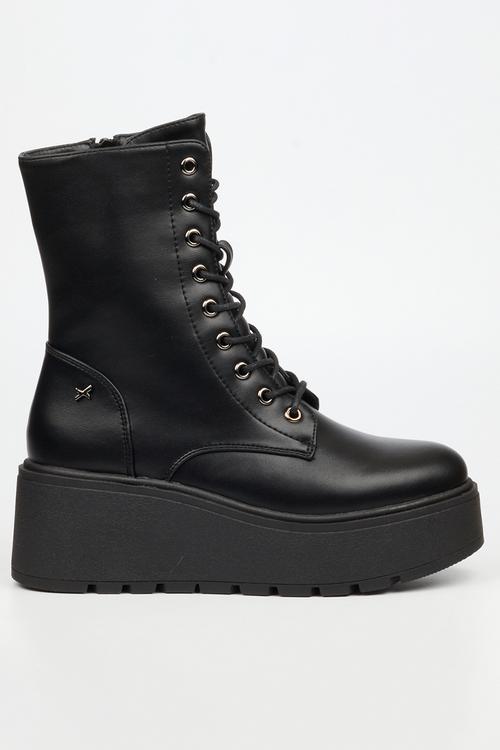 Stigma 2 wedge lace up ankle boot - black