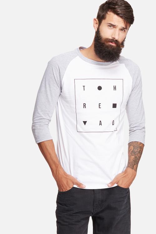 3/4 graphic raglan tee