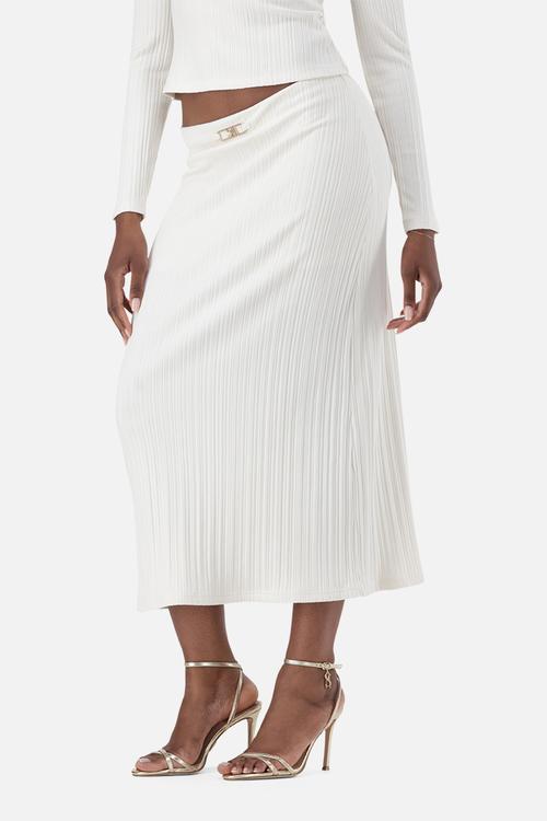 Ladies diane midi modal skirt - cream