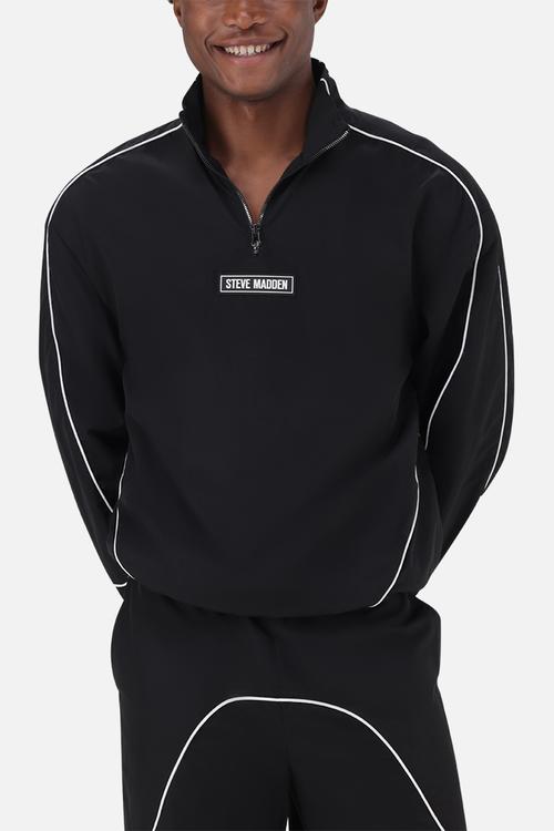 Plato Piping Track Top - Black/White