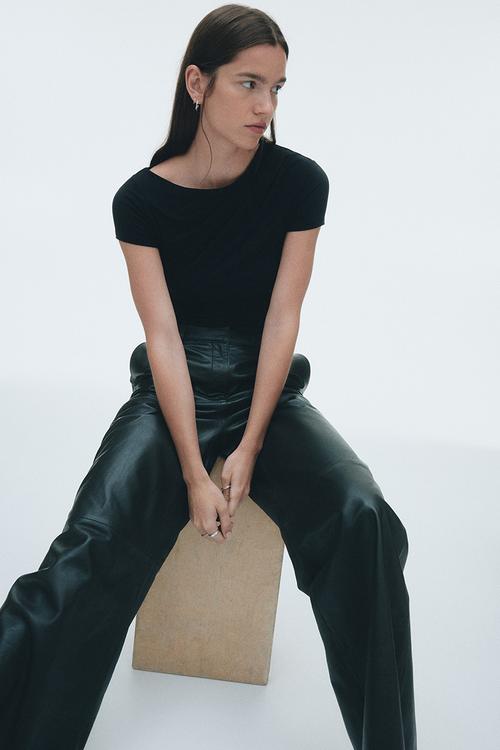 Draped top - black