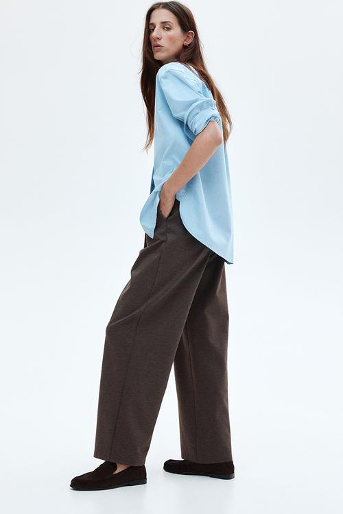 Wide trousers - dark brown