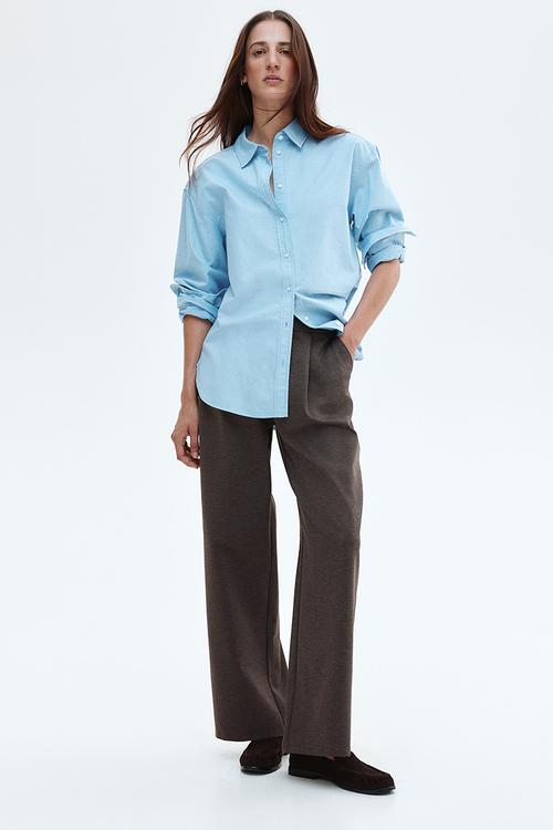Wide trousers - dark brown