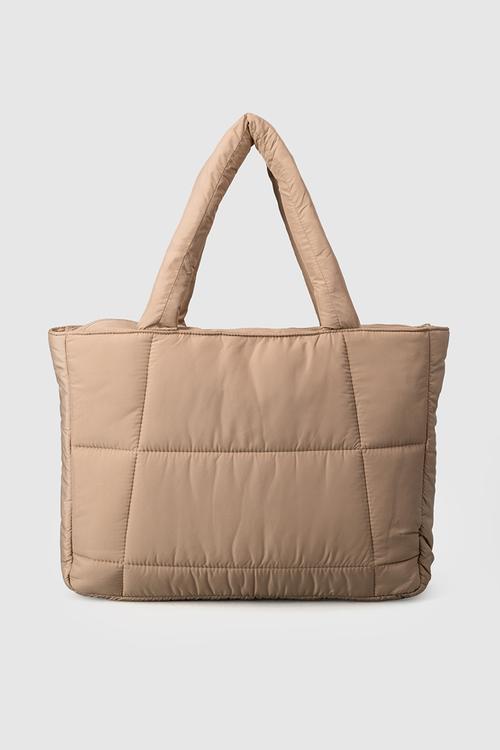 Quilted Tote Bag - Cashew