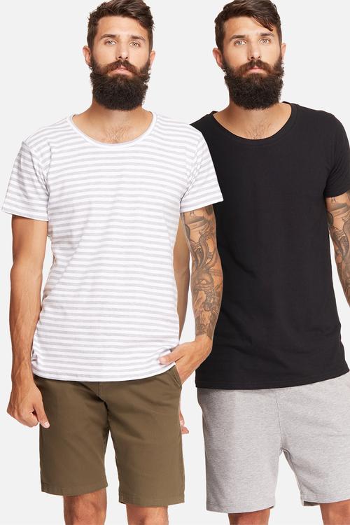 2 pack Scoop neck tee