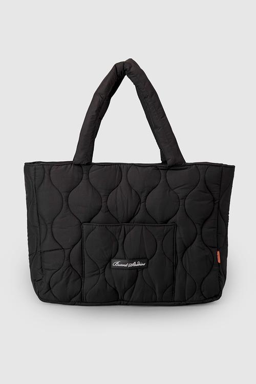 Quilted Tote Bag - Black