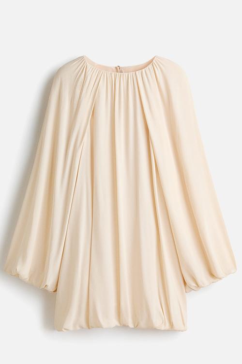 Loose-fit viscose blouse - light beige