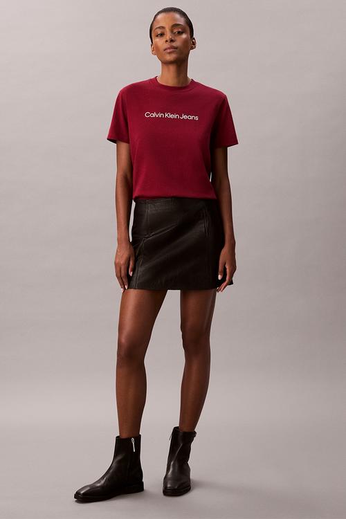 A- inst. logo classic tee short sleeve - magenta jewel