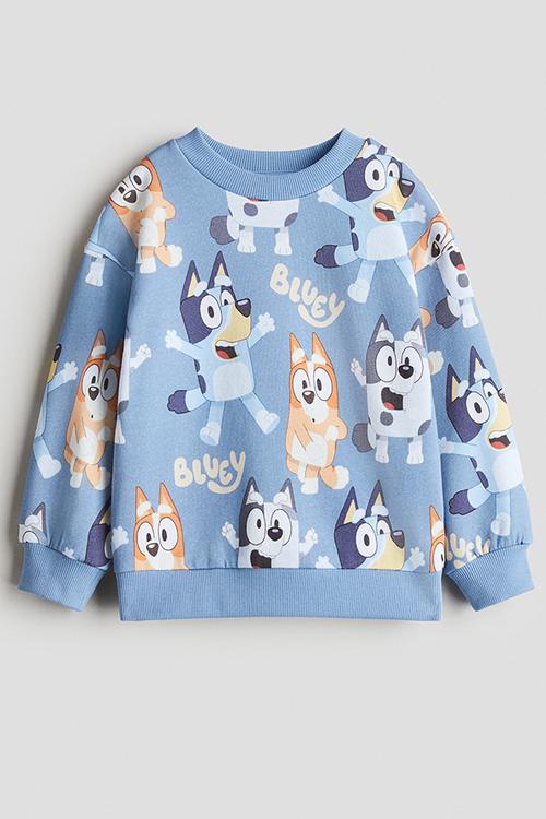 Printed sweatshirt - blue/bluey 