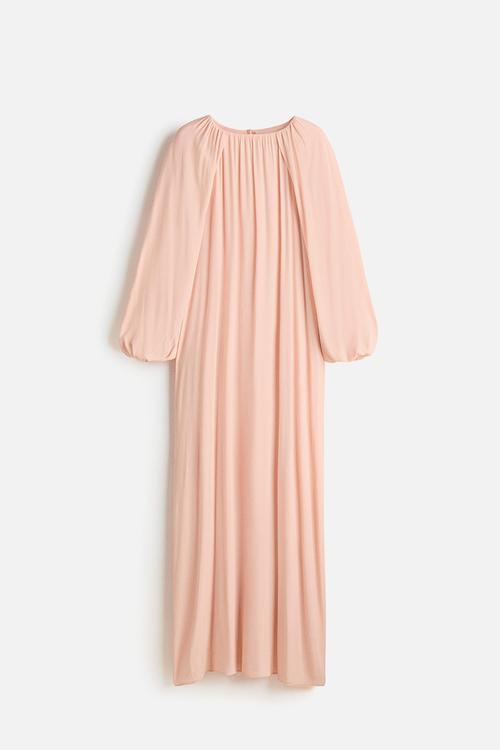 Draped maxi dress - powder pink