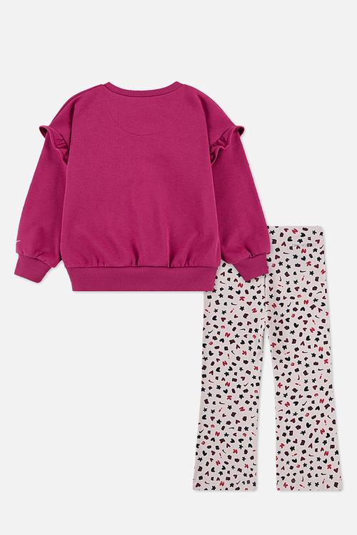 Nike essentials all-over print femme set - platinum violet