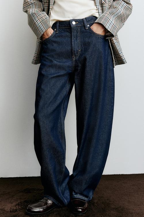 Baggy high jeans - dark denim blue