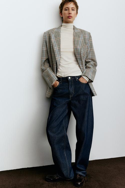 Baggy high jeans - dark denim blue