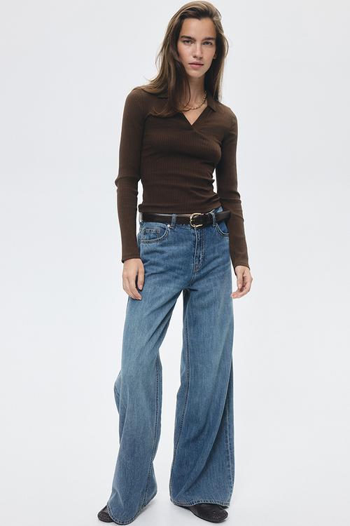Wide regular jeans - denim blue