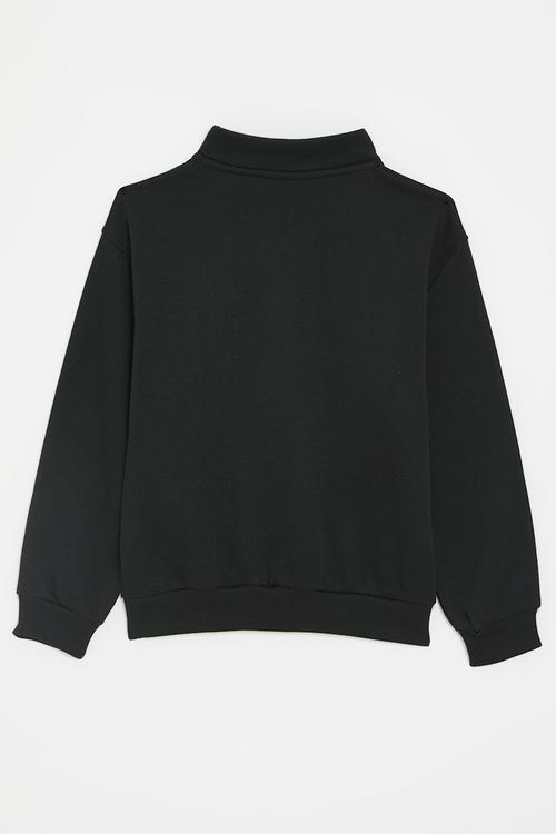 Nike 1/4 zip long sleeve top - black