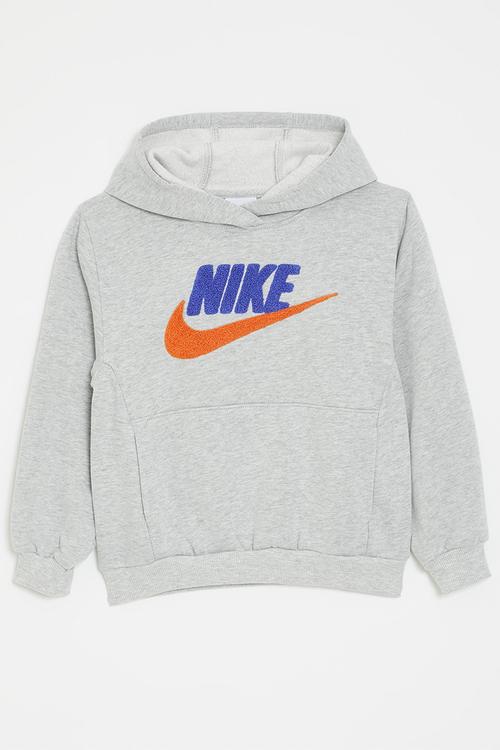 Nike club chenille pullover hoodie - light smoke gray heather