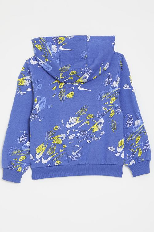 Nike all-over print reveal hoodie - comet blue