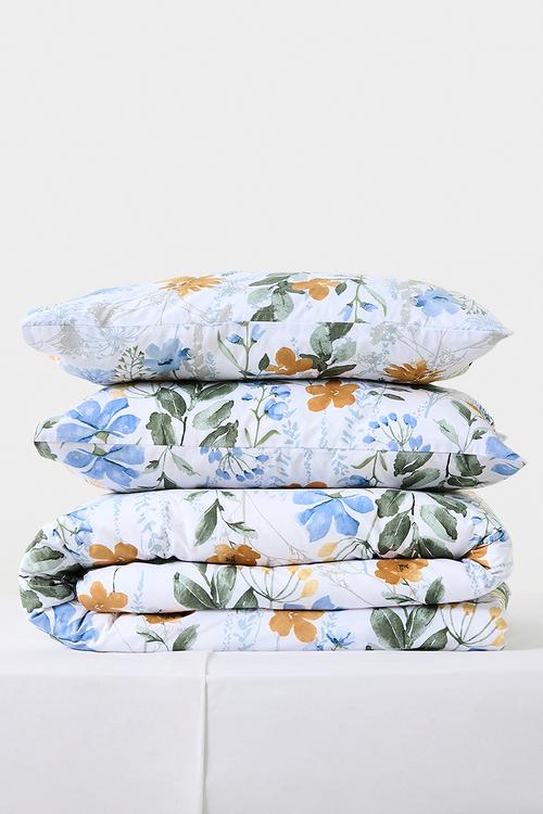 Fiora Bloom Cotton Blend Duvet Cover Set Multi