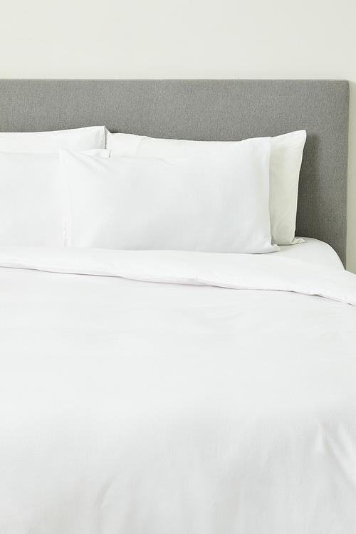 Winter Brushed Cotton Blend Duvet Set White