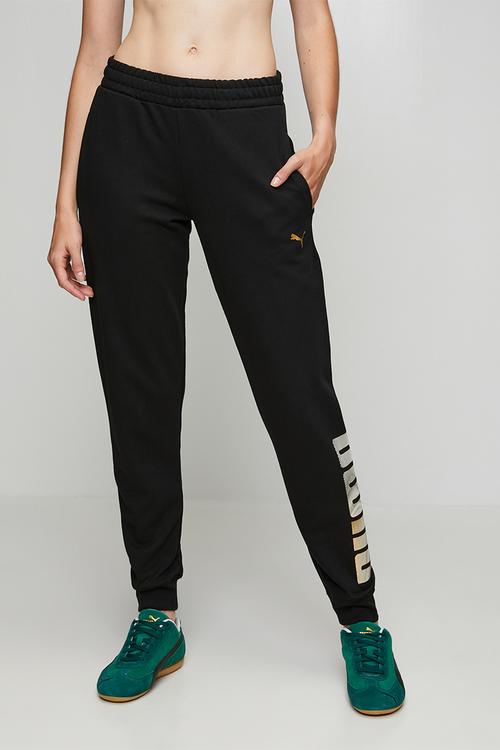 Ess Logo Lab Metallic Sweatpants Tr Cl W - Puma Black