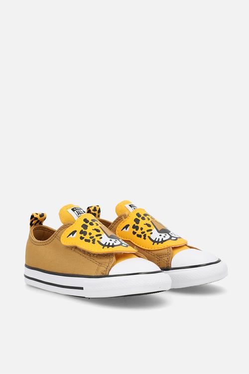 Chuck Taylor All Star One Strap Leopards Easy-On - Honey Stick/Gold Palm/White
