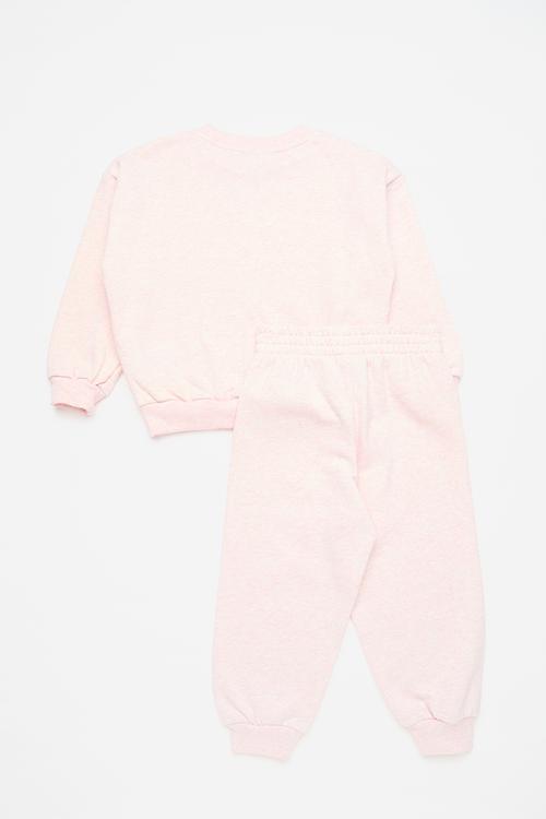 Nike essential fleece crew set - pink foam heather