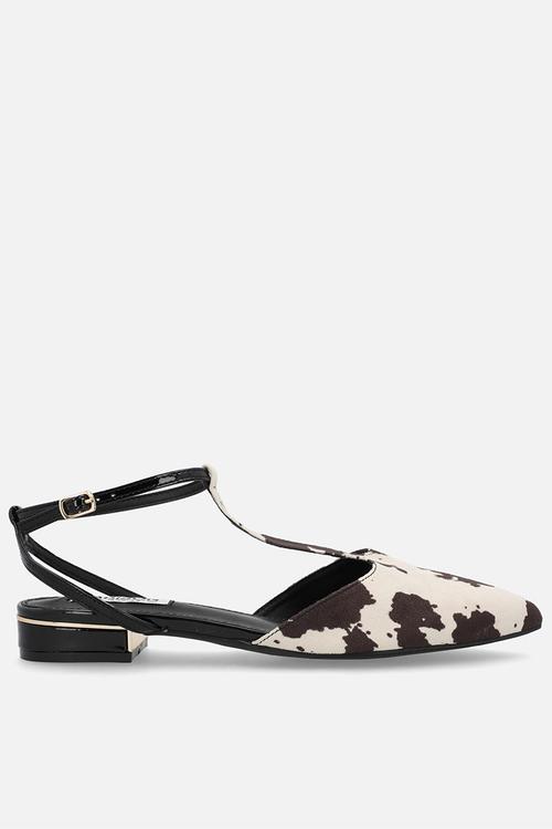 Ola ankle strap pump - cow print