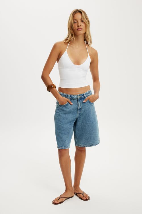 Baggy denim short - pisces blue