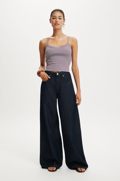 High rise wide jean - aries blue