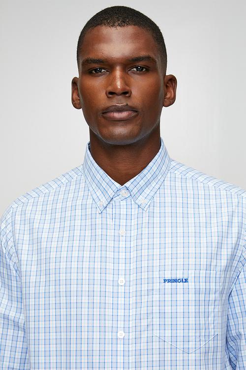 Gilbert Check Long Sleeve Classic Shirt - Blue