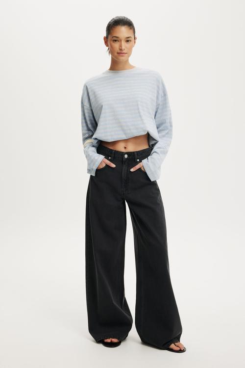 High rise wide jean - leo black