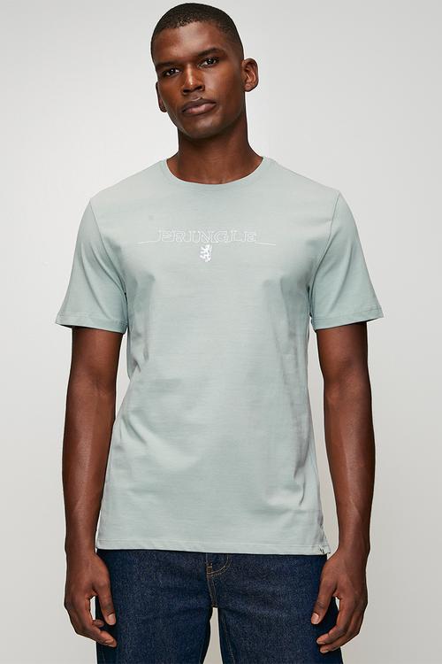 Gerald Embroidery Tee - Sage