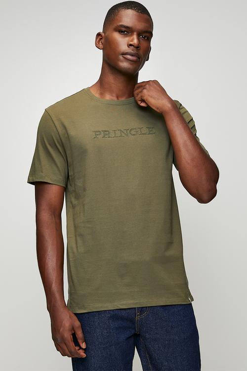 Roger Embroidery Tee - Olive