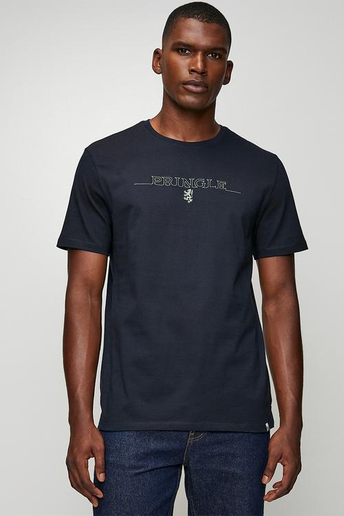 Gerald Embroidery Tee - Navy