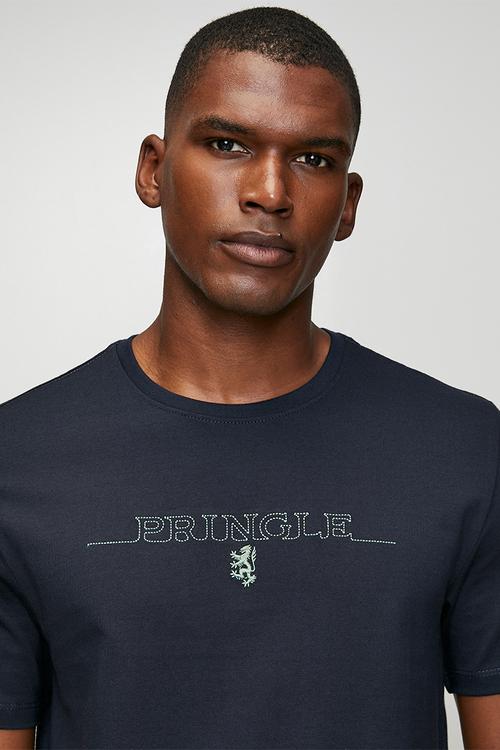 Gerald Embroidery Tee - Navy